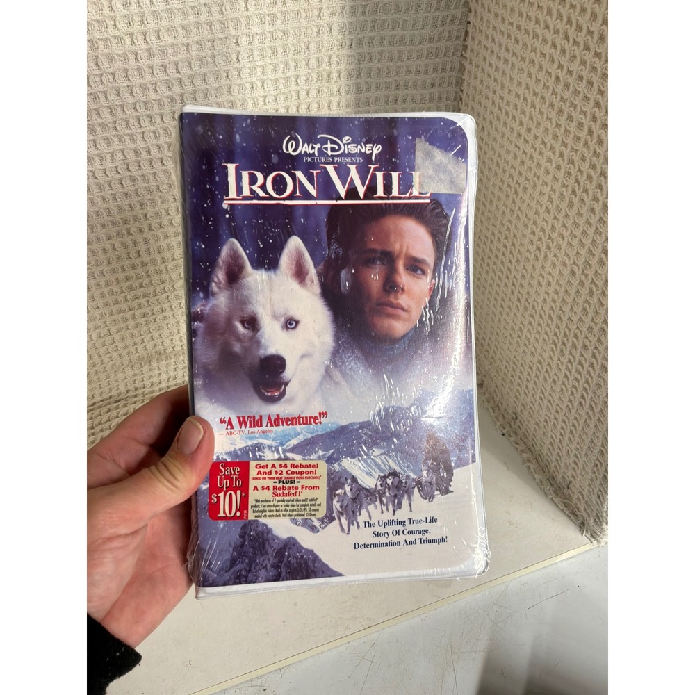 Vintage Kids Walt Disney Iron Will VHS Standard Blue White